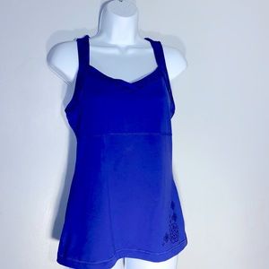 Purple athletic top with built in bra